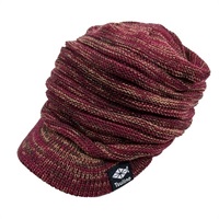 8フクレニットジープ【防寒/ニット帽】(ミックスレッド)